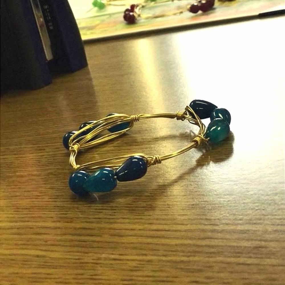 bourbon & boweties inspired wire wrapped bracelet
